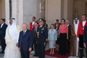 سمو الأمير الشيخ حمد بن خليفة آل ثاني يجتمع مع الرئيس الإيطالي كارلو أزيليو تشامبي في روما – 13 مايو 2005