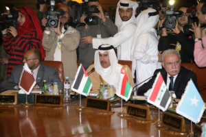 معالي رئيس مجلس الوزراء وزير الخارجية الشيخ حمد بن جاسم بن جبر آل ثاني يشارك في اجتماع وزراء الخارجية العرب في القاهرة – 5 يناير 2008